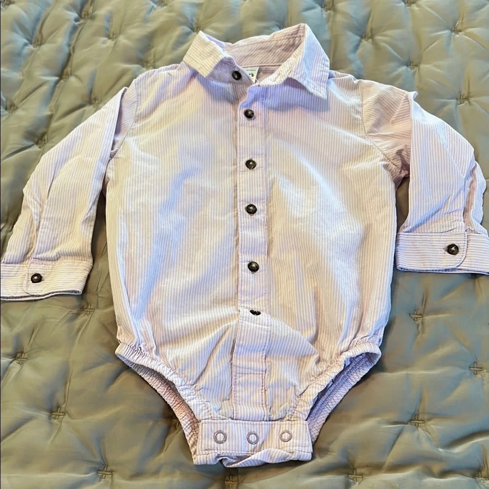 5 for 25$ Pin Striped Long Sleeve Baby Onesie